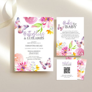 Schmetterlinge und Lullabies Baby Shower Watercolo Serviette