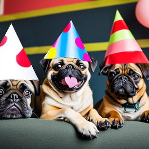 MOPS niedlich vom Hund lustig Karte