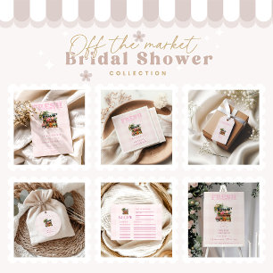 Pink Off the Market Brautparty Runder Aufkleber