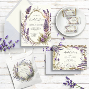 Aquarelllavender Floral Regal Brautparty Einladung