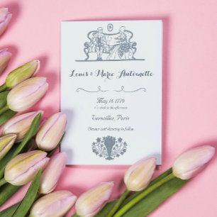 Vintag Marie Antoinette Rokoko Template Wedding Tischnummer