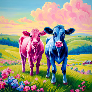 Fun Heifer oder Bull Gender Reveal Pappteller