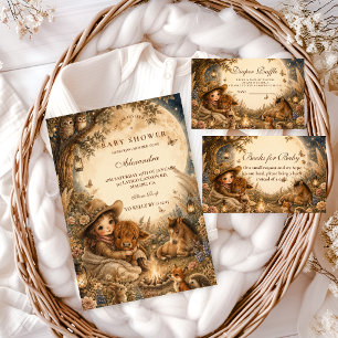 Whimsical Mädchen Western Boho Baby Shower Serviette