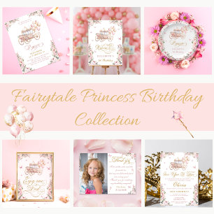 Gold Pink Princess Geburtstag Danke Karte
