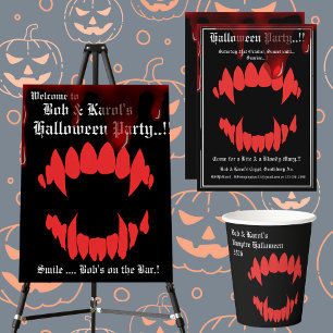 Vampires Bite Halloween-Party Banner