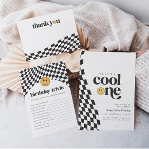 Coolen Jungen erleben den ersten Geburtstag eines  Dankeskarte