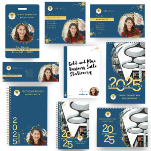 Gold & Blue New Year Customizing Business Calendar Kalender