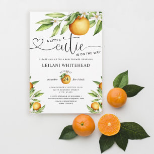 Kleine Süsse auf dem Weg Watercolor Baby Shower Einladung