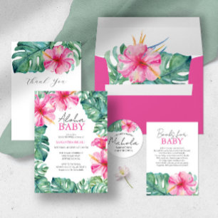 Hawaiian Baby Shower Einladungen Tropische Blume