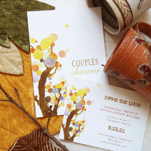 Whimsical Tree Illustration Hochzeit Einladung