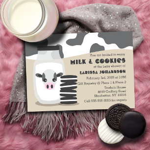 TAN Kuhmilch und Cookies Baby Shower Banner