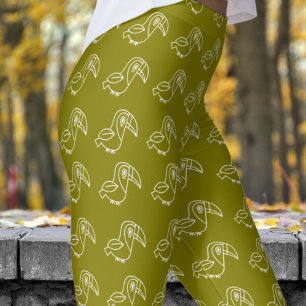 Niedliches Black Toucan Bird Muster Leggings