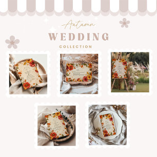 Herbst Daisy Floral Wedding Einladung