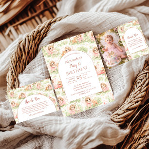 Feengarten zum ersten Geburtstag Dankeskarte