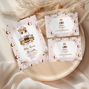 Groovy Halloween Little Boo Baby Shower Einladung