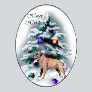 Border Terrier Weihnachtsgeschenke Feiertagskarte
