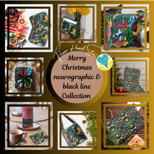 MERRY CHRISTMAS NEUROGRAPHIC & BLACK LINIE GESCHENKPAPIER