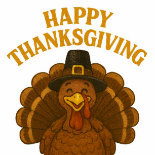 Happy Thanksgiving Türkei Geschirrtuch