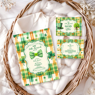 Green Lucky Little Kleeblatt Babydusche Einladung