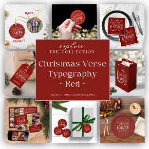 Christian Christmas Verse Typography Holiday Photo Feiertagskarte