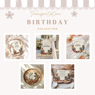 Zwei Fast Woodland Tiere 2. Geburtstag Dankeskarte