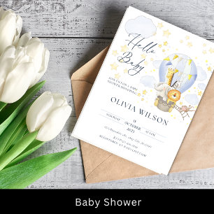 Einladung für Baby Animal Baby Shower