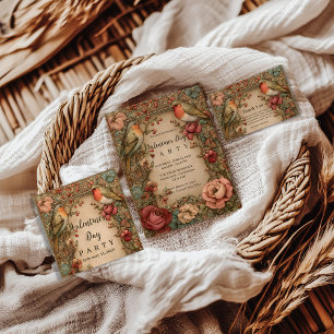 Songbirds & Roses Valentins-Party Dankeskarte
