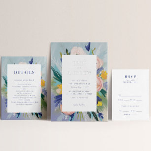 Wo Liebe mit RSVP-Karte Hochzeitseinladung wächst All In One Einladung