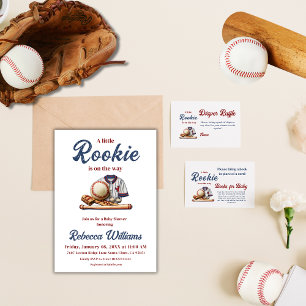 Ein wenig Rookie Sport - Baseball Baby Shower Game Begleitkarte