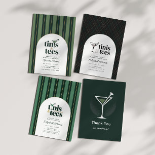 Tinis & Tees Country Club Golfparty Dankeskarte