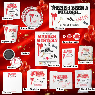 Mord Mystery Birthday Party Einladung Postkarte