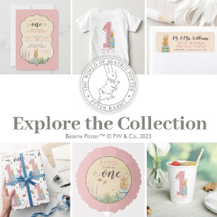 Peter Rabbit   Baby Girl's First Birthday Einladung