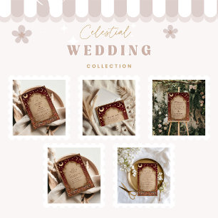 Himmlische burgunderrote barocke Hochzeit Save The Date