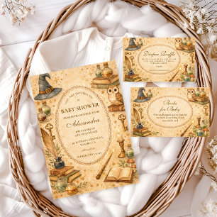 Launische Zauberer-Magie-Baby-Party Einladung