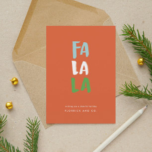Fa La Holiday Foto Card Feiertagskarte