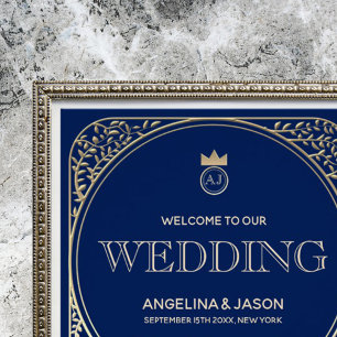 Elegante Mit Monogramm Hochzeit Einladung