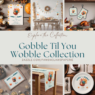 Quirky Light Green Watercolor Türkei Erntedank Schürze