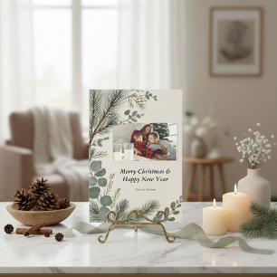 Winter Botanical Weihnachten Elfenbein Grünpflanze Tasse