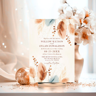 Boho Watercolor Terracotta Pampas Grass Vielen Dan Runder Aufkleber