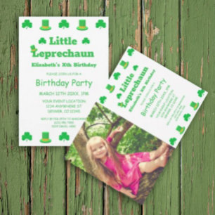 Little Leprechaun Kindergeburtstag Einladung
