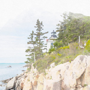 Maine Lighthouse Acadia Nationalpark Wedding Einladung