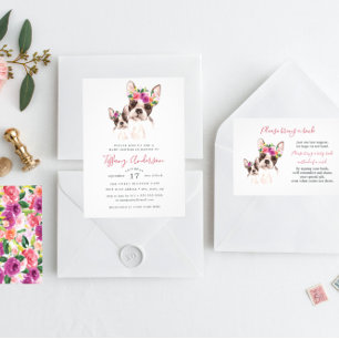 Babydusche Boston Mama und Babywindeln Begleitkarte