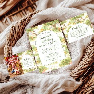 Fotobuch Bauernhoftiere Erster Geburtstag Dankeskarte