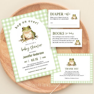 Frog Baby Shower Windeln Raffel Tickets Begleitkarte