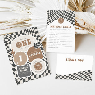 Krasser Cooler Typ Boys erster Geburtstag Schachte Dankeskarte