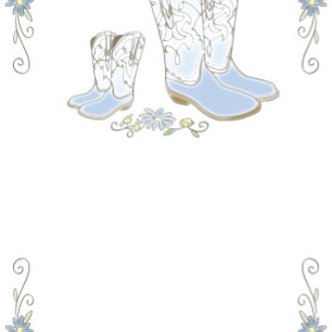 Cowboy Baby Dusche Country Western Blue Boy Einladung