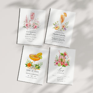 Elegante Tropical Mango Margarita Hochzeit Save The Date