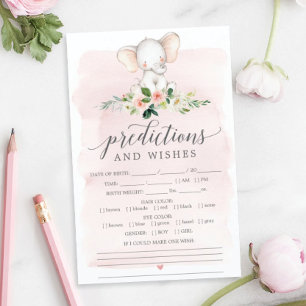 Rosa Elephant Virtual Baby Dusche Einladung