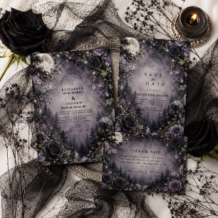 Mondlicht-Feengotische Hochzeit Save The Date