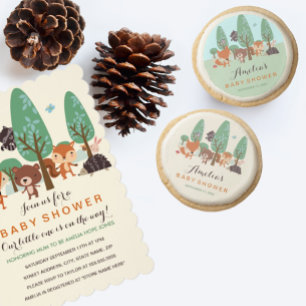 Little Woodland Friends Kinderdusche Einladung